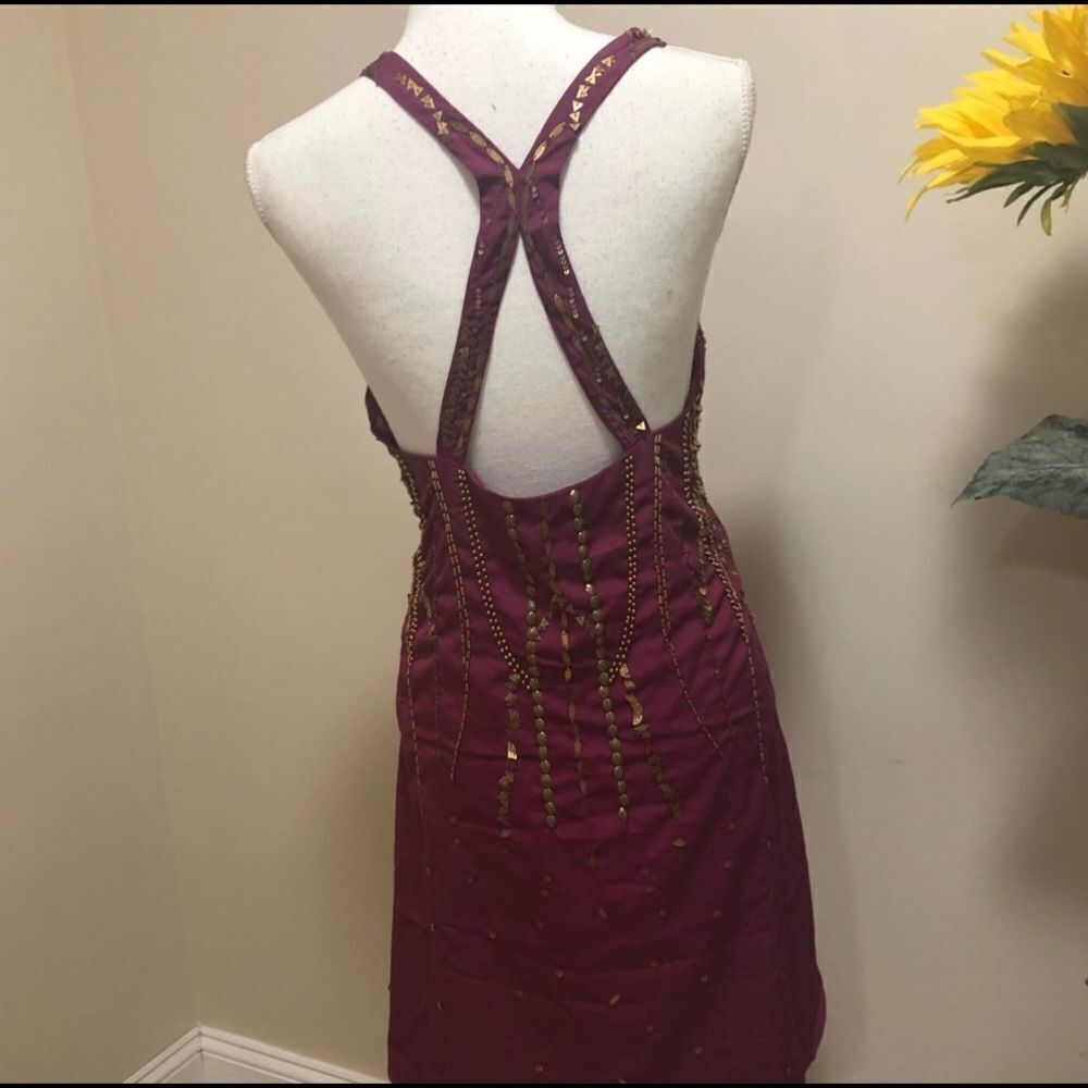 NWT Free People Ella embellished mini dress size M - Picture 4 of 6